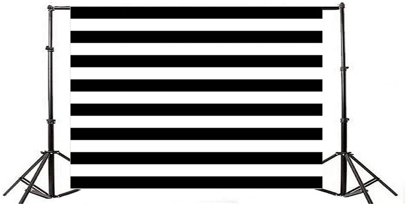 AOFOTO 10x8ft Black and White Striped Photography Backdrop Streak Texture Stripes Background for Photos at Wedding Birthday Party Kid Bride Adult Photo Studio Props Baby Shower Banner Decoration Vinyl - Image 4